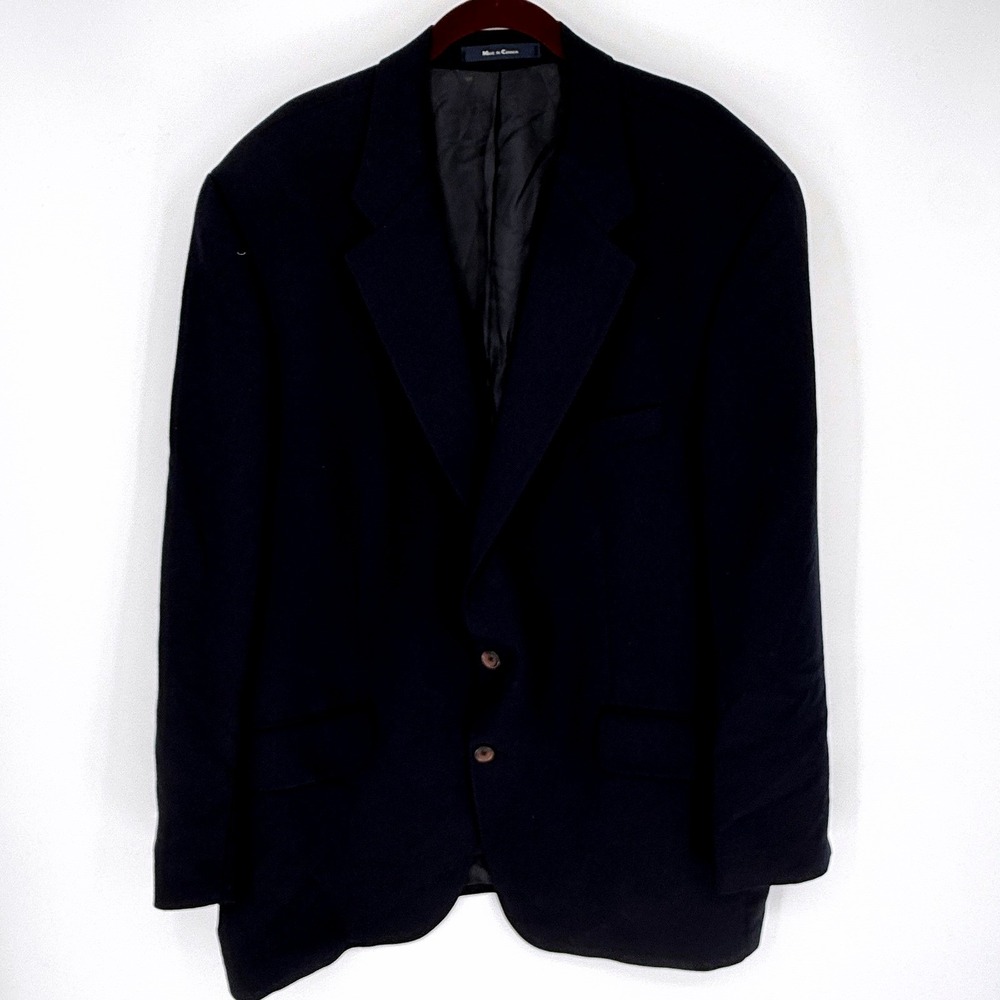 Ralph Ralph Lauren Blazer Mens 46R Black Wool Two Button 48" Chest Canada